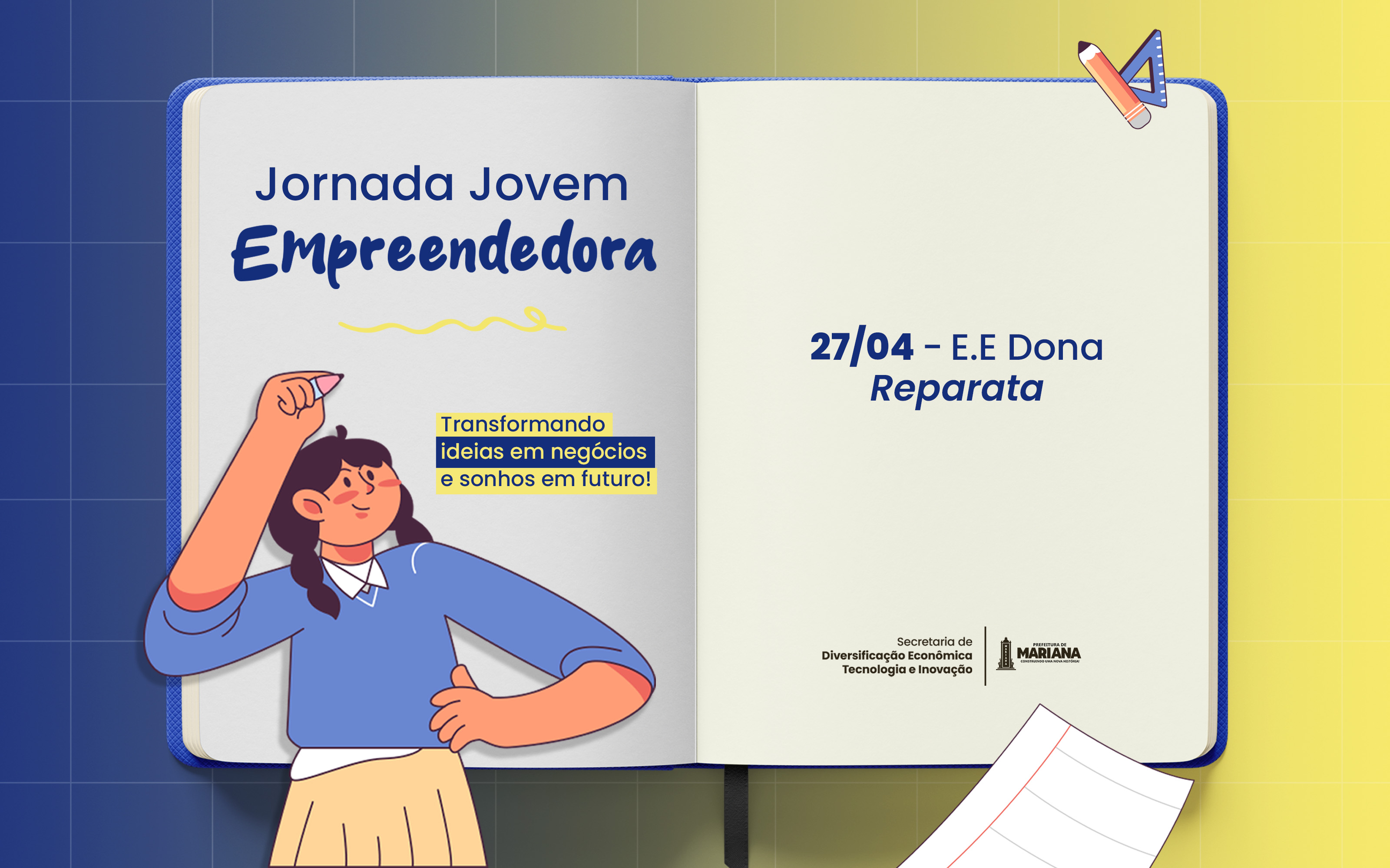 Jornada Jovem Empreendedora chega a nova escola e amplia formação de estudantes em Mariana