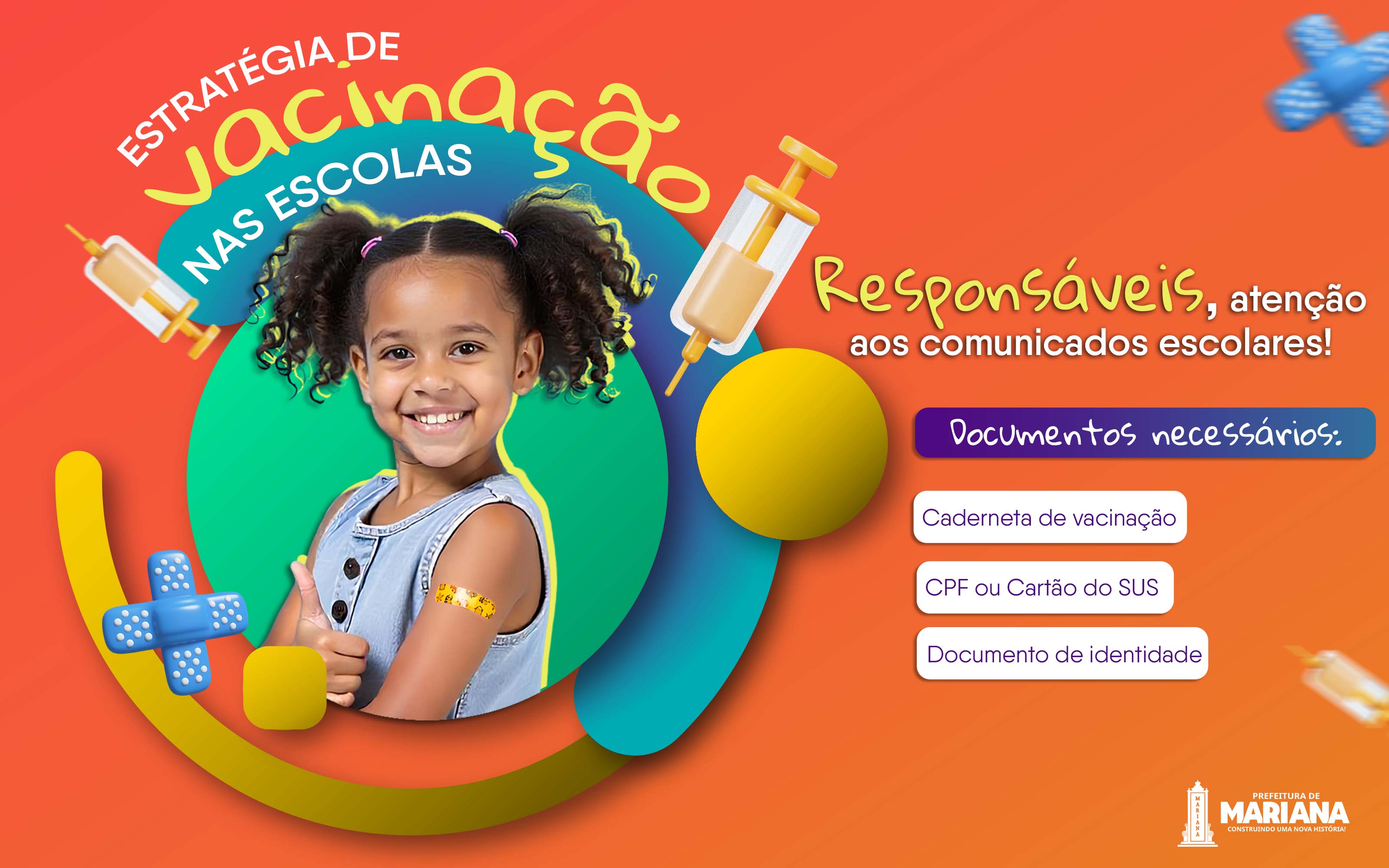 Prefeitura de Mariana promove vacinação nas escolas do município